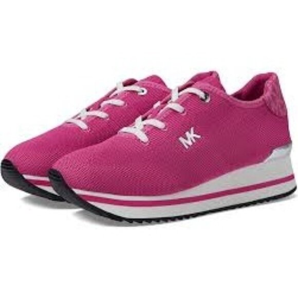 MICHAEL KORS Women's Monique Knit Trainer Lace-Up Retro Running Sneakers 8 NIB - Picture 1 of 11